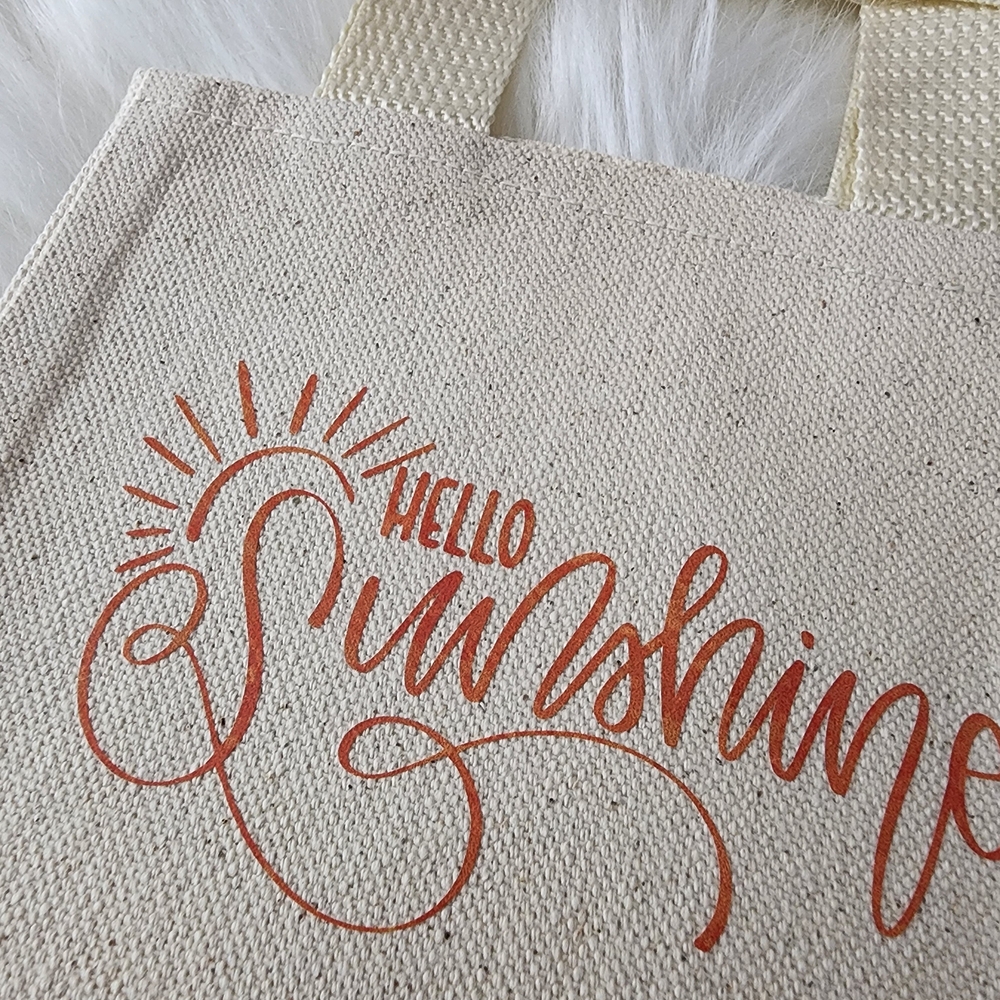 Set of 3 Canvas Bags with Inspirational Prints You Are My Sunshine - Picture 3 of 13